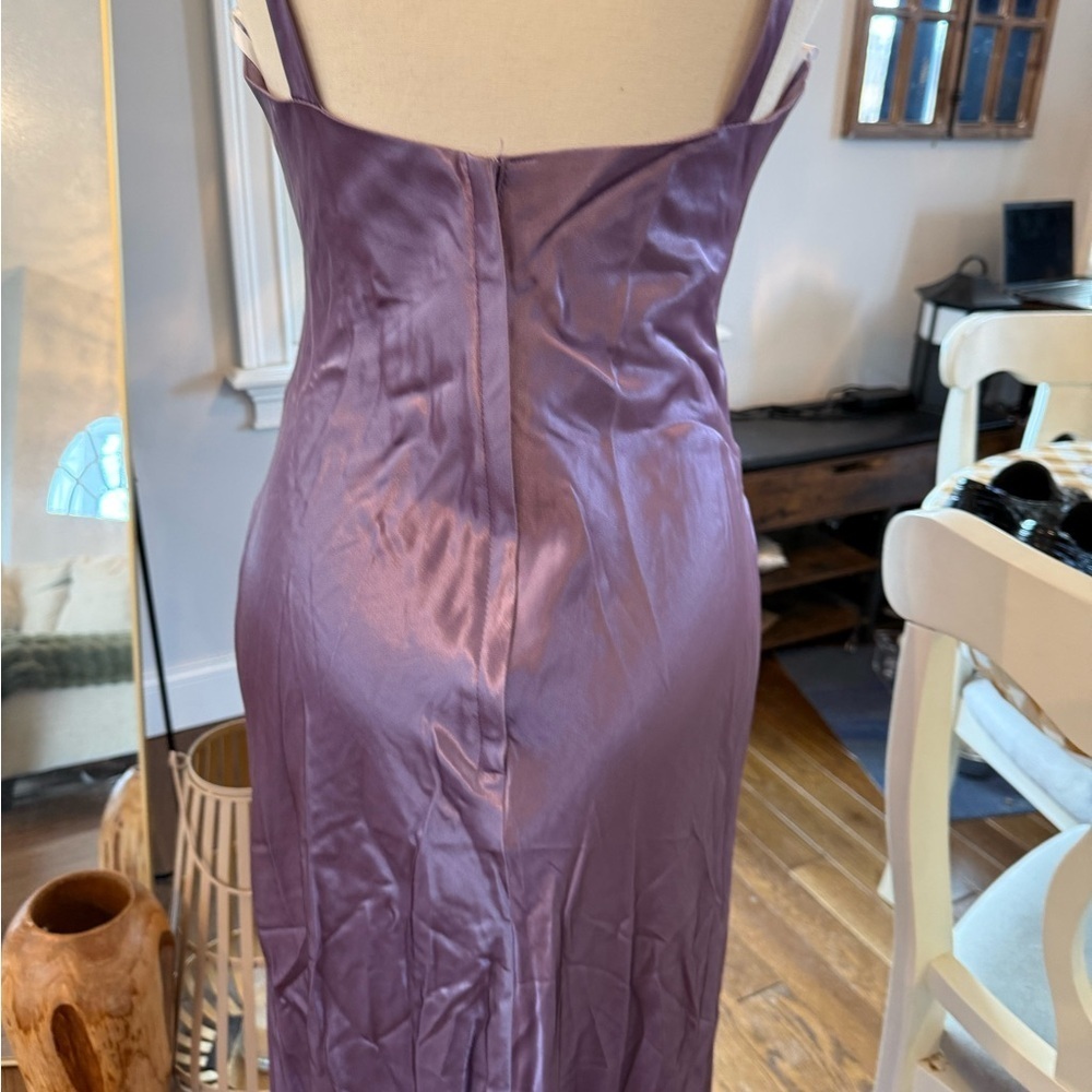 Urban Girl Nites Lavender Satin Dress size 11/12 Cocktail Prom - Picture 7 of 15